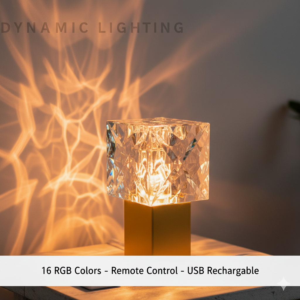 Crystal Glow™ RGB Touch Lamp | Luxury Mood Lighting for Home & Gifts
