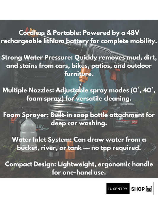 Cordless High-Pressure Washer Gun Kit