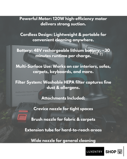 Multifunction Cordless Vacuum Cleaner – YAN YI MAX Portable Handheld
